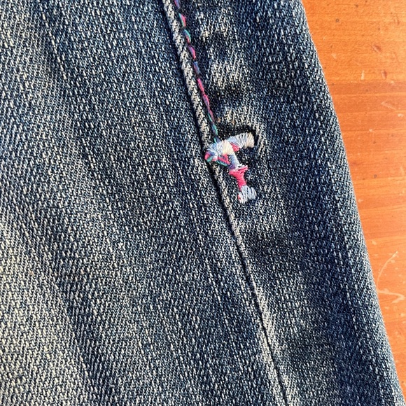 Cowgirl Tuff Boot Cut Jeans - Distressed Blue - Picture 7 of 9